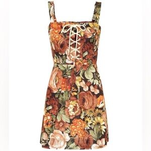 Zimmerman Floral Lace-Up Dress - new with tags